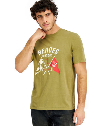Heroes Motors Flagged T-shirt Army