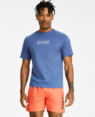 Hugo Boss Boss by Logo T - Shirt Created for Macy - Open Blue