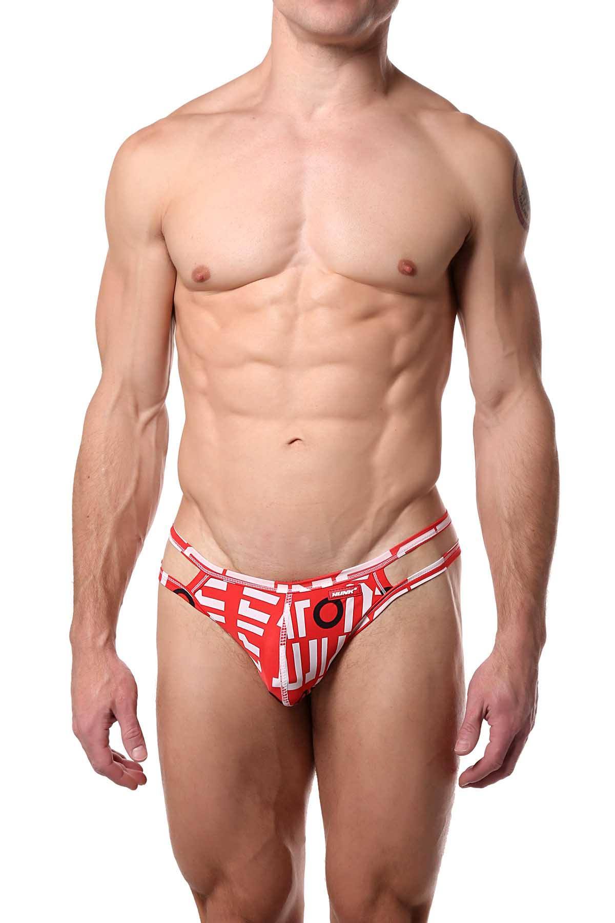 Hunk² Red/White Chaos Est² Thong