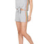 INC International Concepts Super Soft Rainbow Tie Front Top and Short Set in Heather Grey