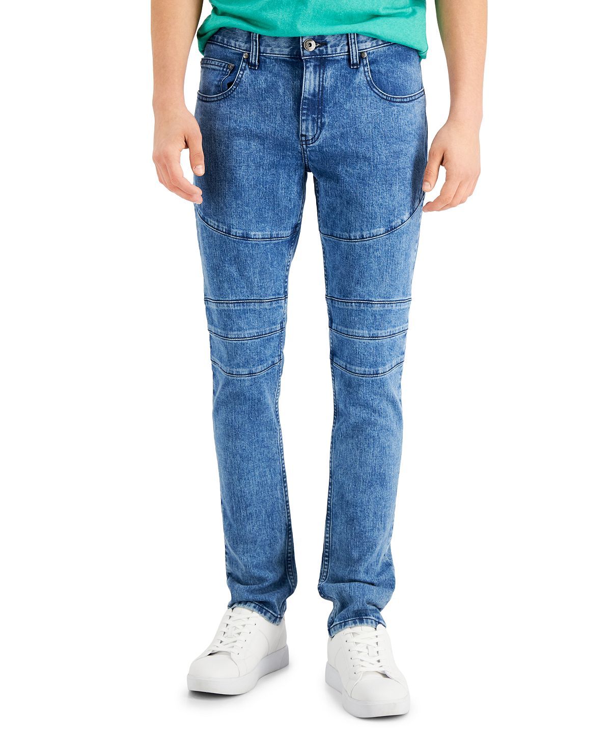 Inc International Concepts Acid-washed Biker Jeans Medium Wash