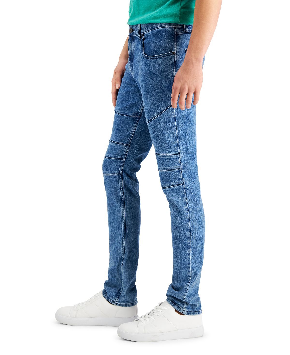 Inc International Concepts Acid-washed Biker Jeans Medium Wash