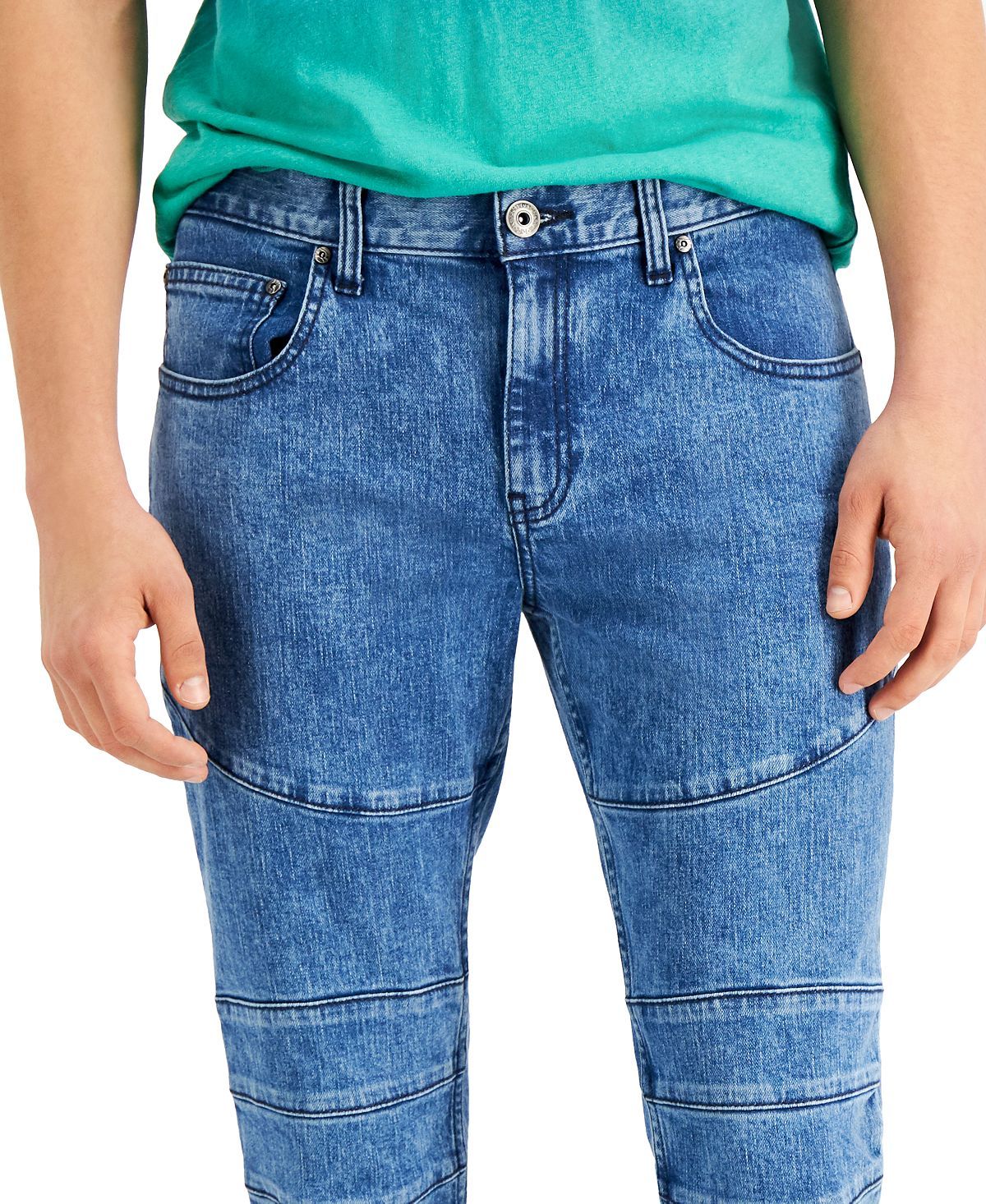 Inc International Concepts Acid-washed Biker Jeans Medium Wash