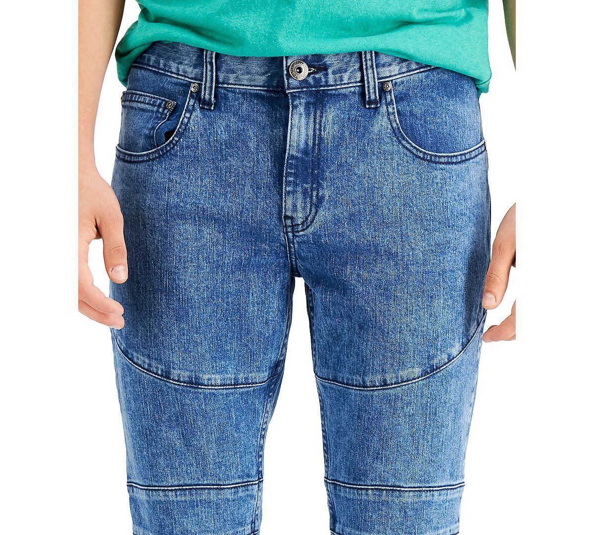 Inc International Concepts Acid-washed Biker Jeans Medium Wash
