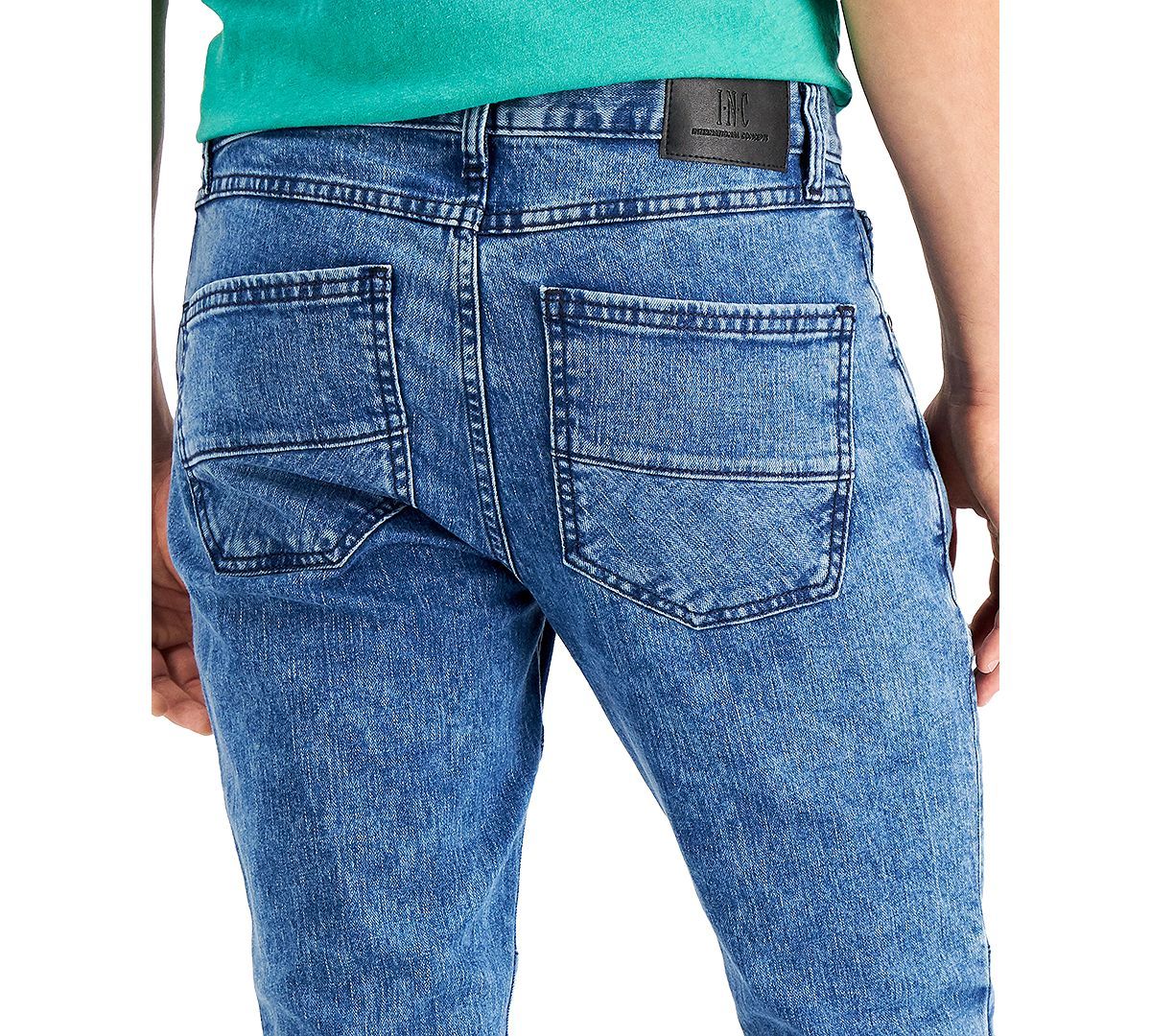 Inc International Concepts Acid-washed Biker Jeans Medium Wash