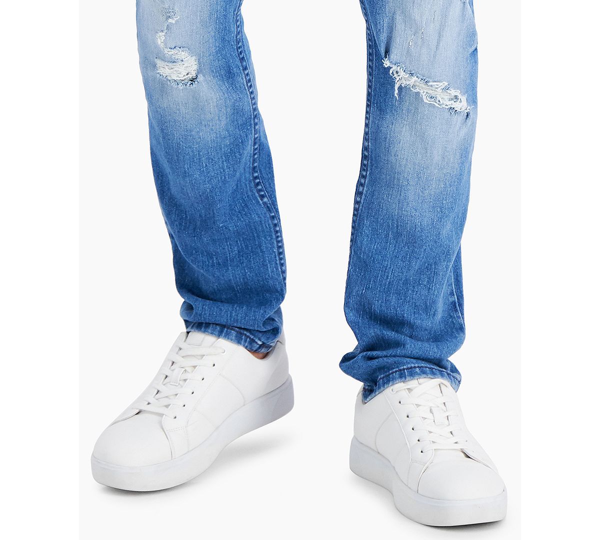 Inc International Concepts James Ripped Skinny Jeans Light Wash