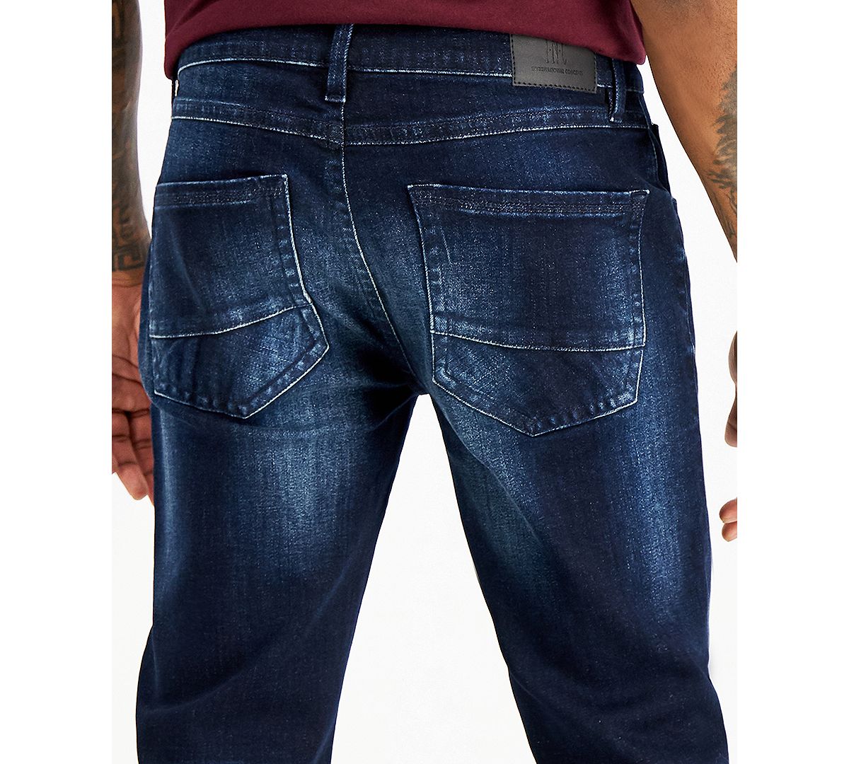 Inc International Concepts Slim Straight Denim Jeans Medium Wash