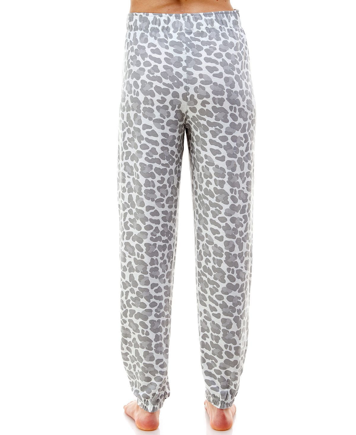 Jaclyn Intimates Butter Knit Printed Loungewear Jogger Pants Amur Leopa