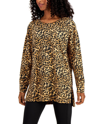 Jenni Pajama Tunic Top Leopard