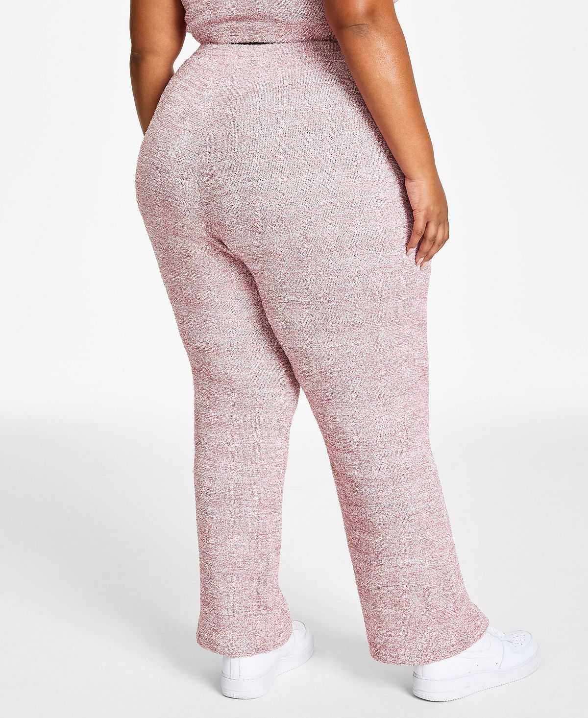 Jenni Style Not Fuzzy Knit Pants Withered Rose