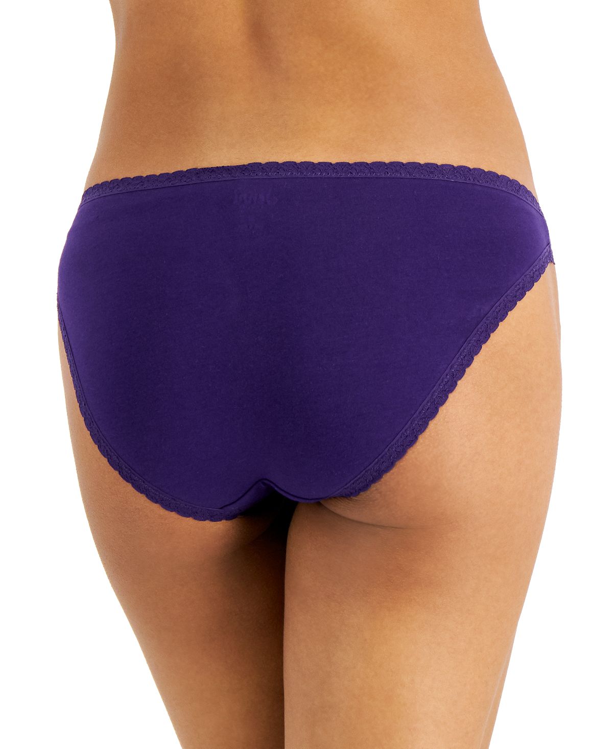 Jenni Women’s Lace Trim Bikini Underwear Purple