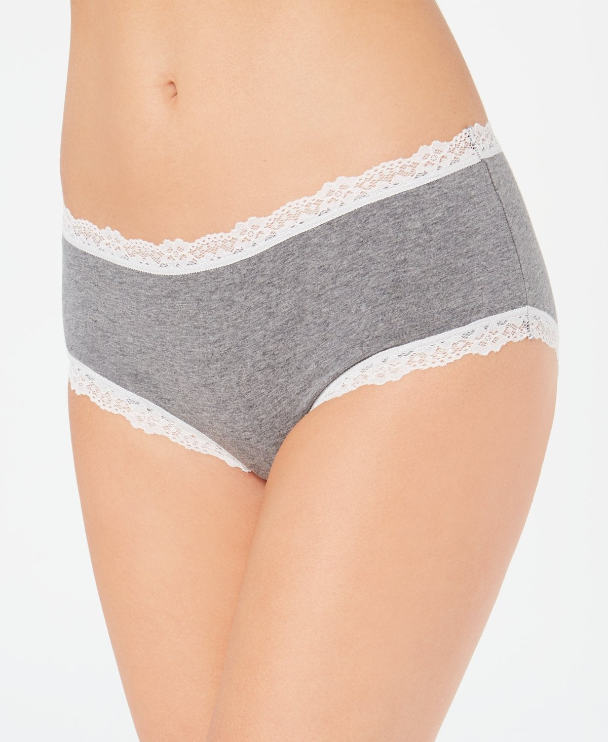 Jenni Women's Lace Trim Hipster Underwear HEATHER