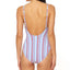 Jessica Simpson Miami Stripe Printed Tie-waist One-piece Swimsuit Eyeshadow Multi