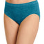 Jockey Smooth And Shine Seamfree Heathered Hi Cut Underwear 2188 Available In Extended Sizes Really Teal