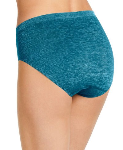 Jockey Smooth And Shine Seamfree Heathered Hi Cut Underwear 2188 Available In Extended Sizes Really Teal
