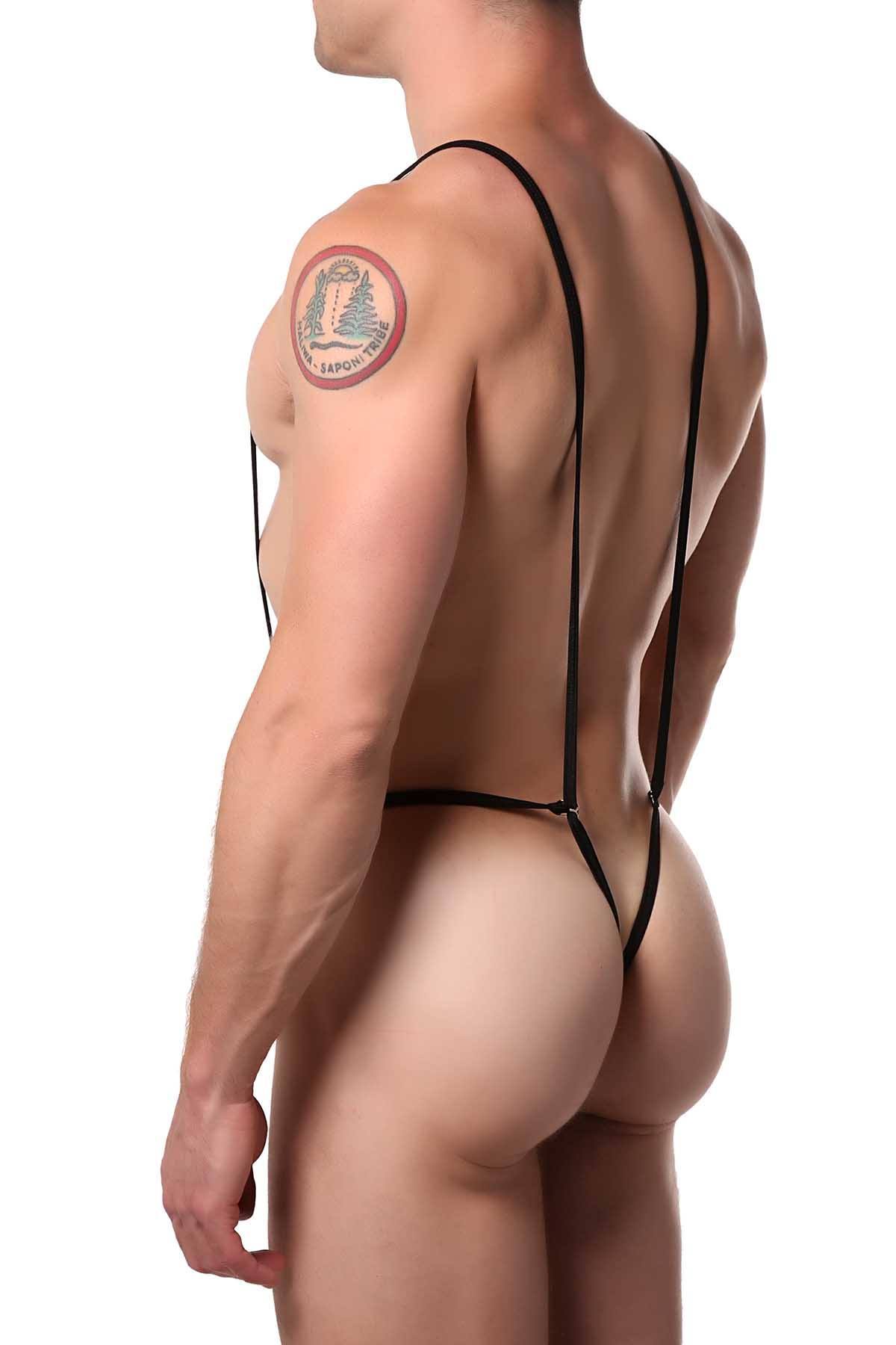 Joe Snyder Black/Neon-Striped Candy Body-Suit