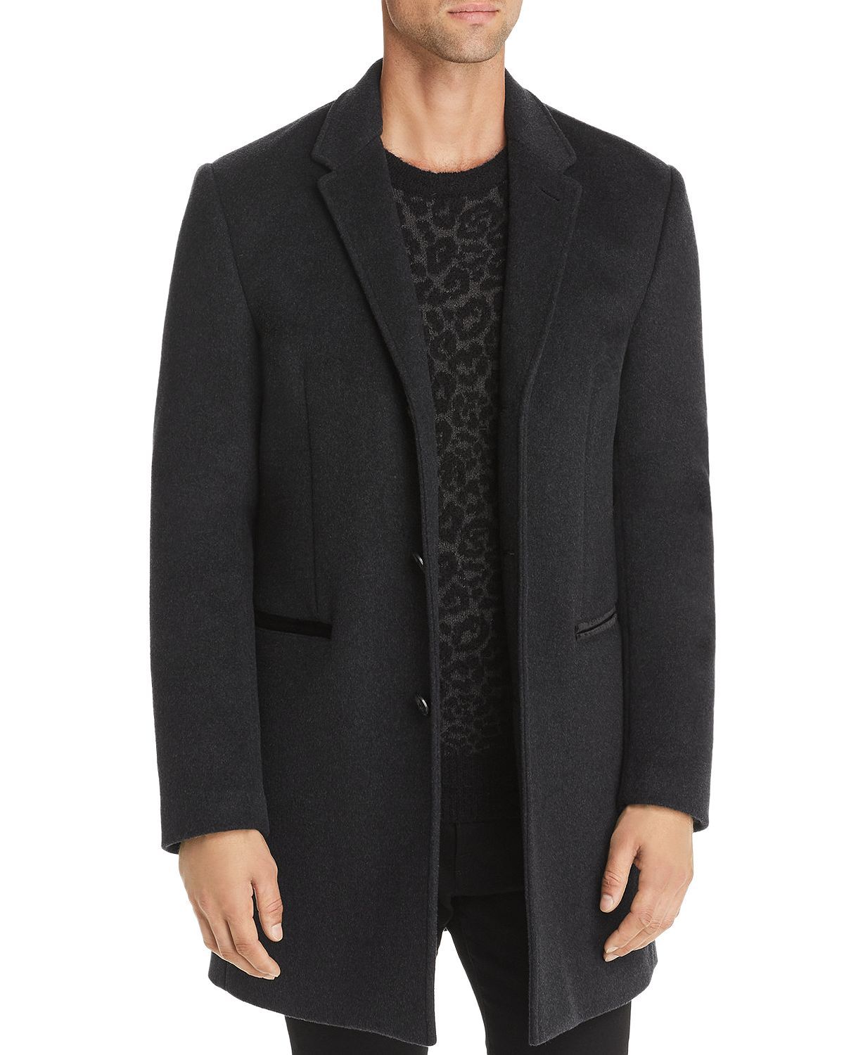 John Varvatos Star Usa Devin Top Coat Iron Gray