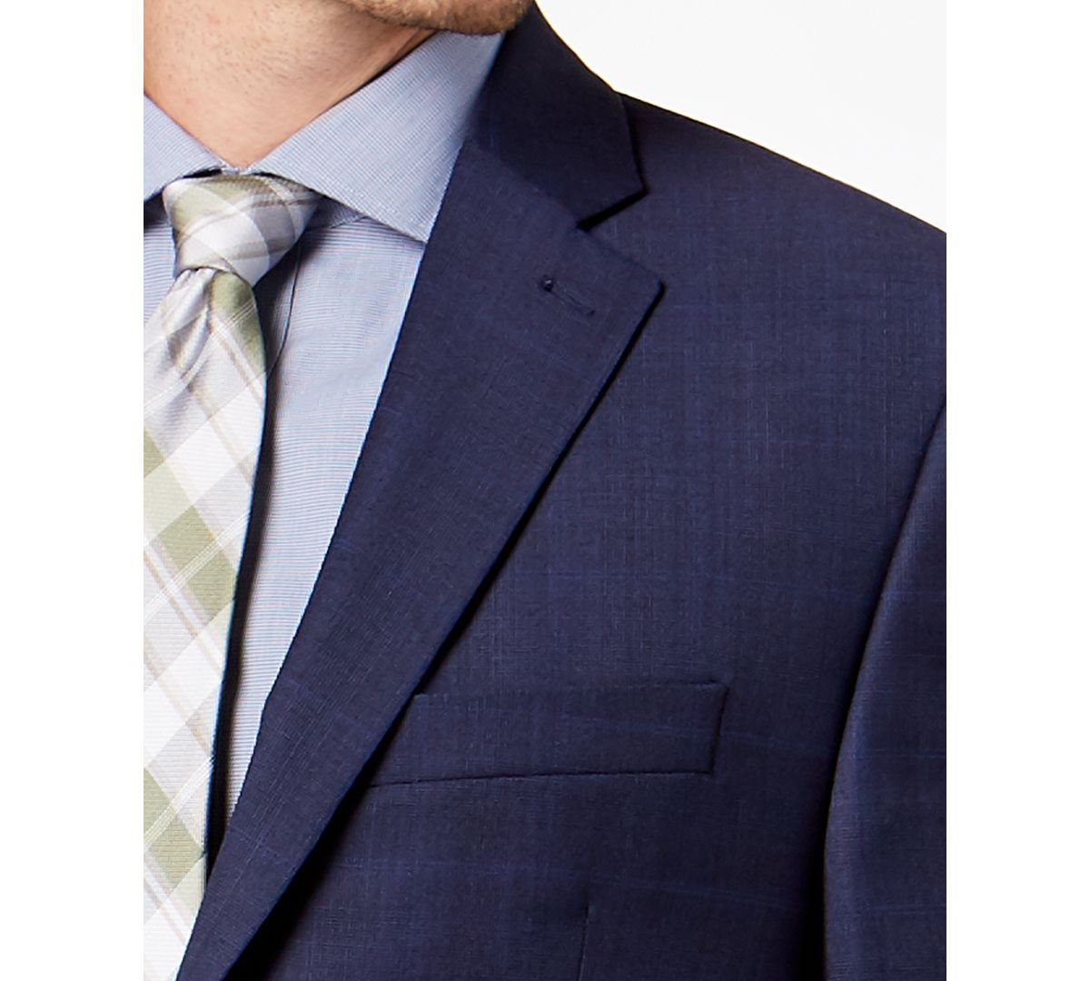 Lauren Ralph Lauren Classic-fit Ultraflex Stretch Blue Check Suit Jacket Blue
