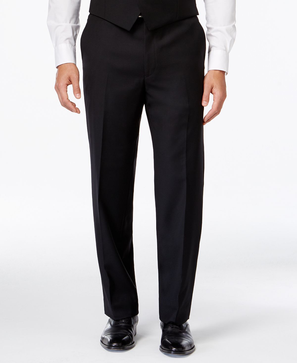 Lauren Ralph Lauren Solid Big And Tall Classic-fit Dress Pants Black