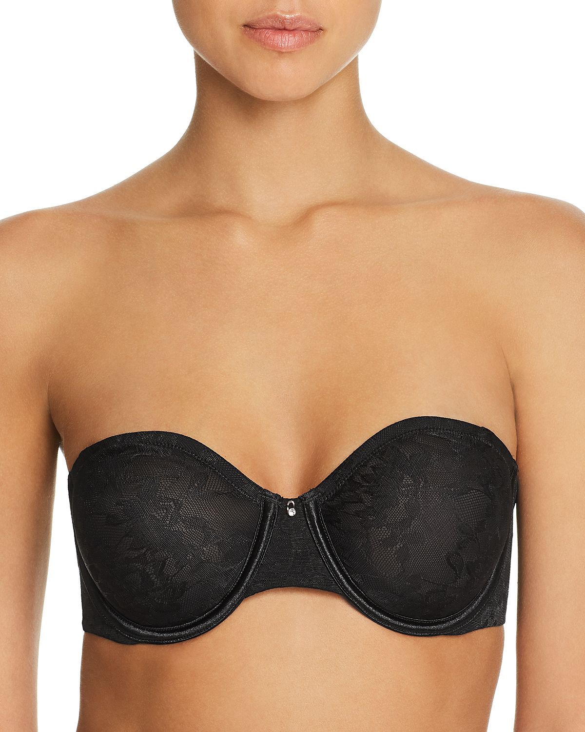Le Mystère Lace Perfection Strapless Bra Black
