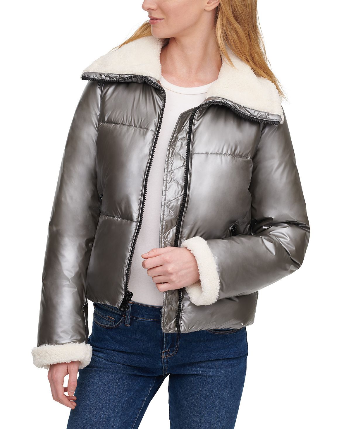 Levi's faux-sherpa-lined Puffer Jacket Alloy