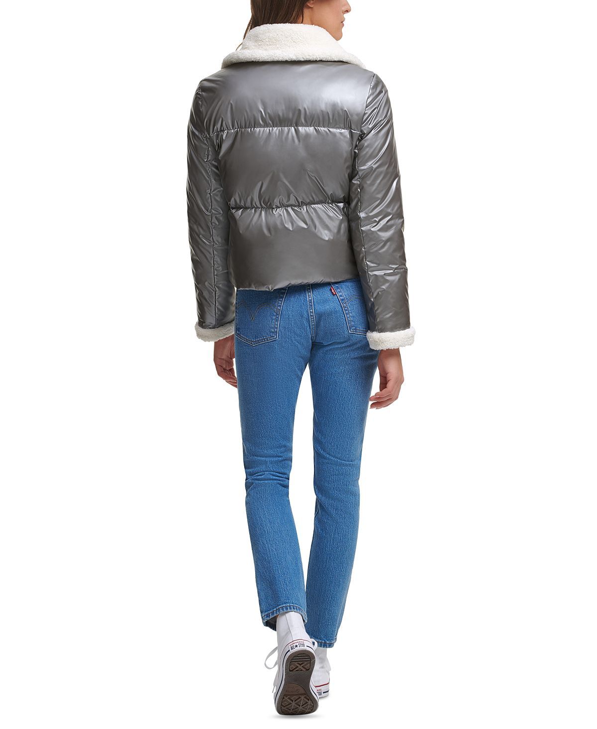 Levi's faux-sherpa-lined Puffer Jacket Alloy