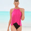 Magicsuit Aubrey Draped Halter One-piece Swimsuit Rose