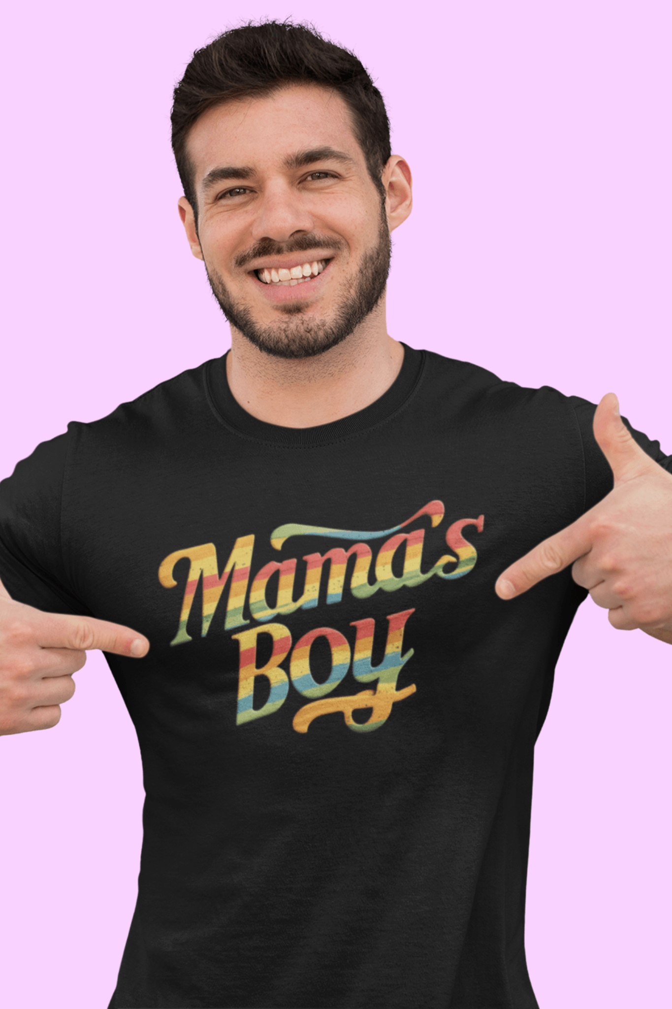 Mama's Boy T-Shirt - Black