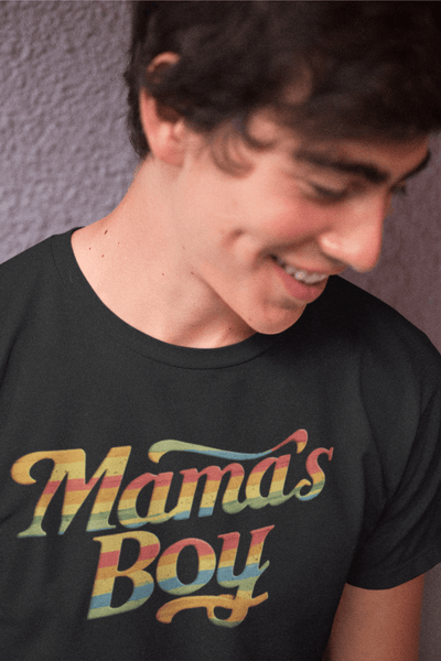 Mama's Boy T-Shirt - Black