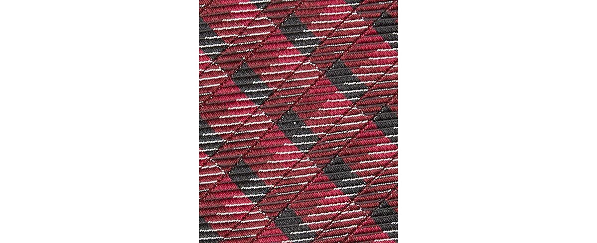 Michael Kors Classic Tight Gingham Tie Wine