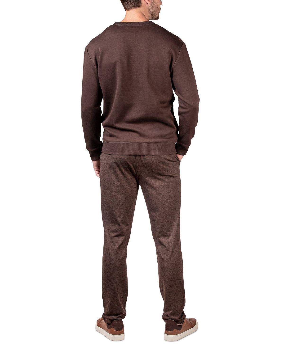 Natori Bagani Classic-fit Brushed Fleece Pajama Sweatshirt Espresso