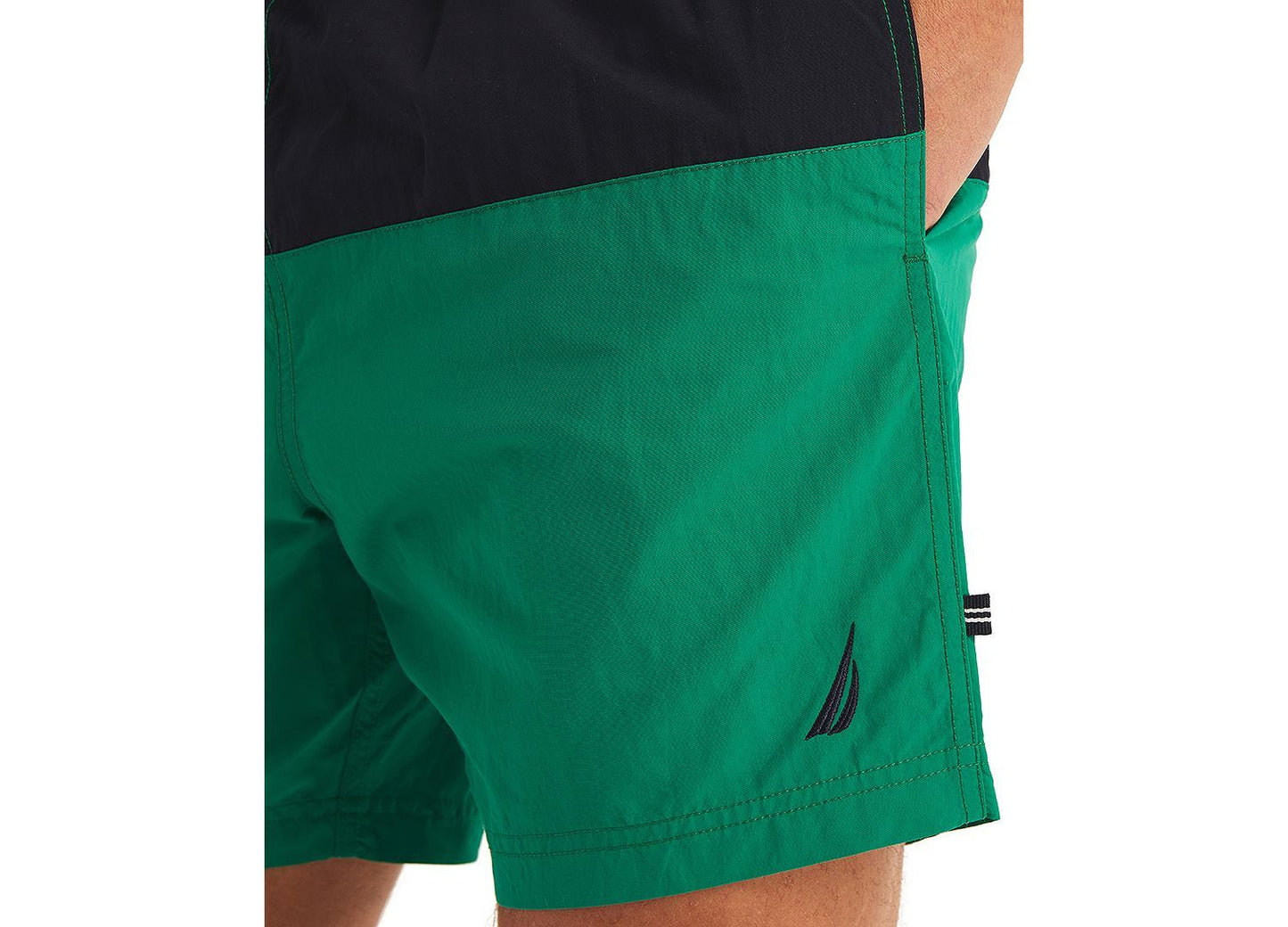 Nautica Horizontal Colorblocked 6" Swim Trunks