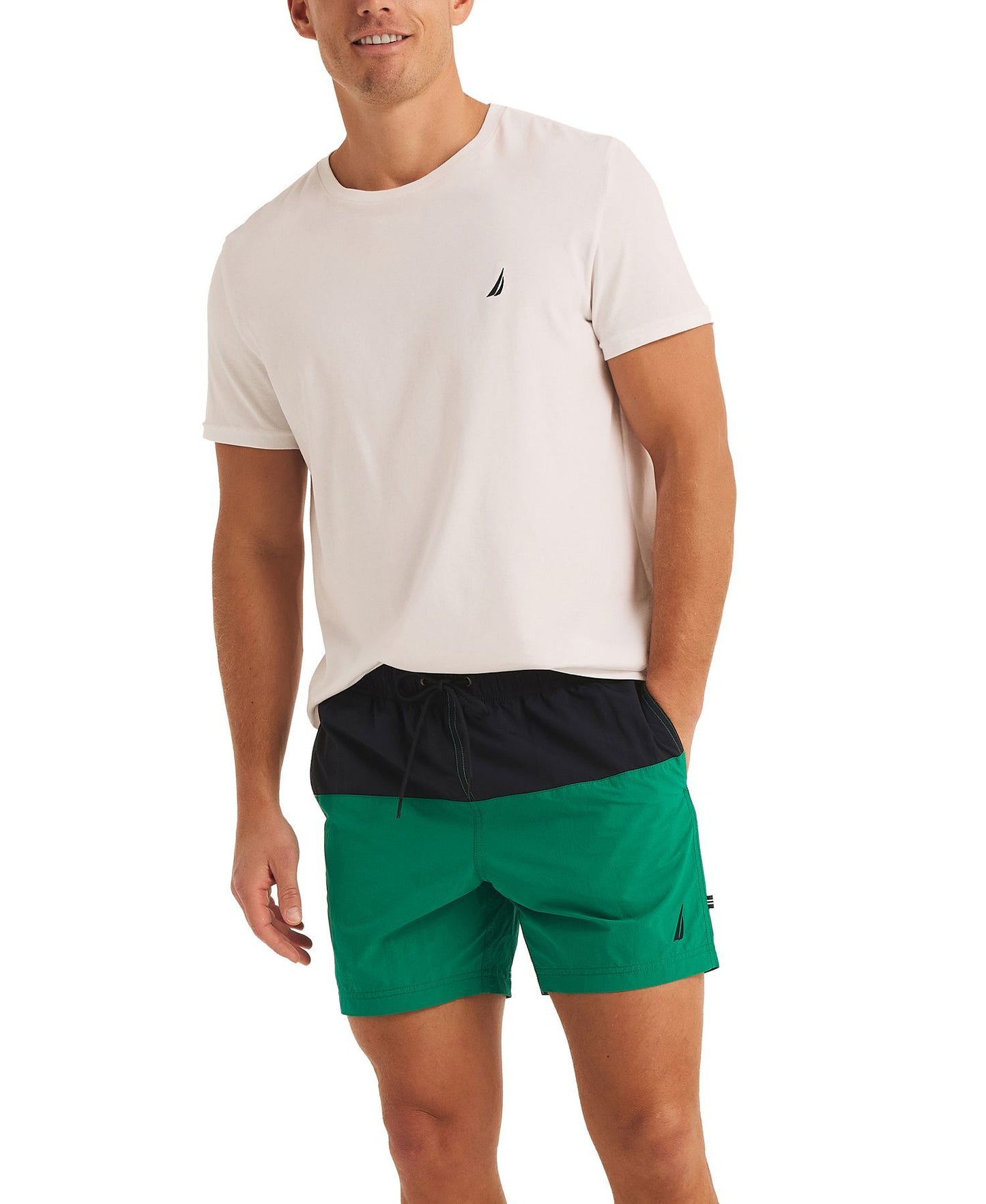 Nautica Horizontal Colorblocked 6" Swim Trunks