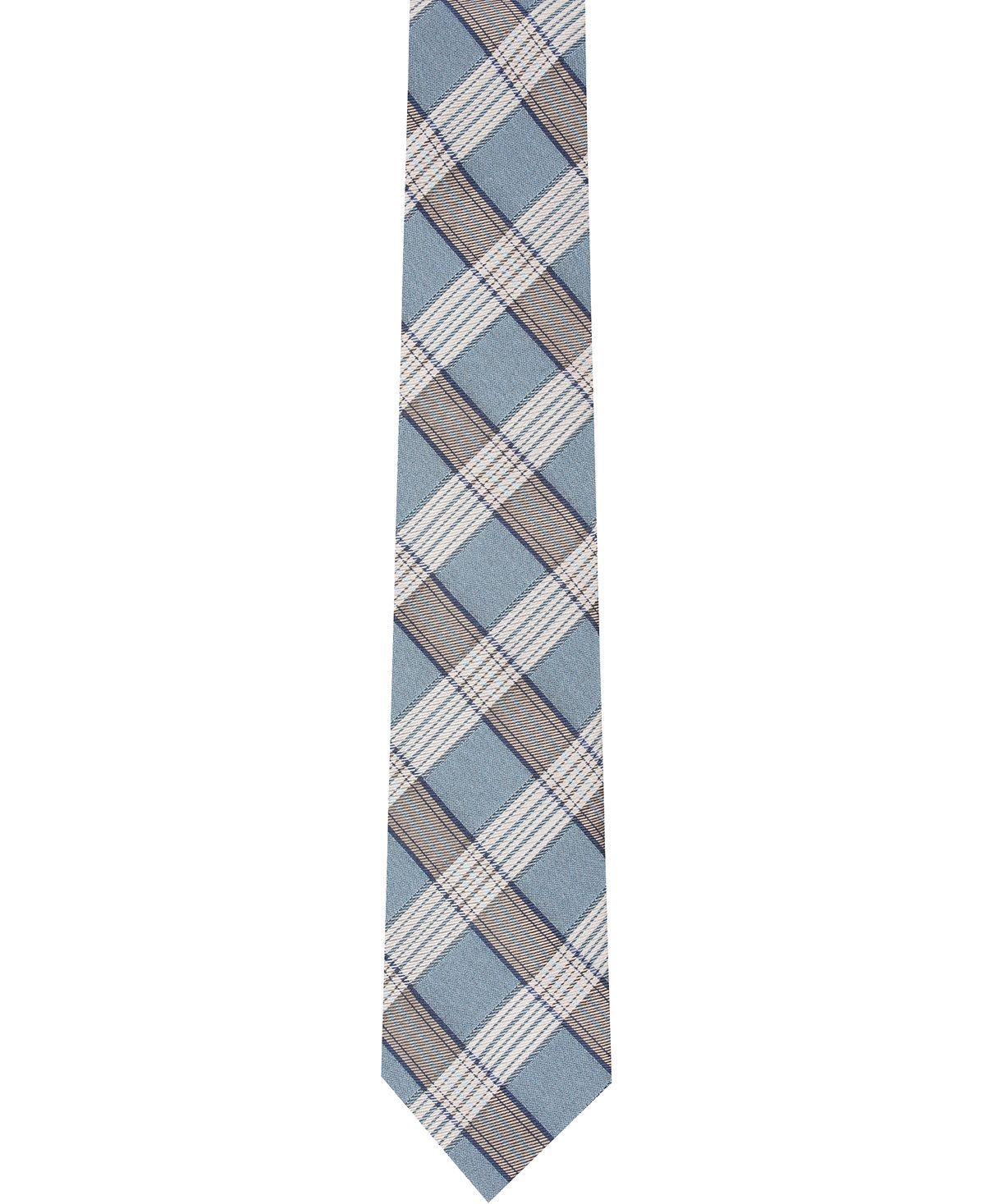 Nautica Judson Plaid Slim Tie Light Blue