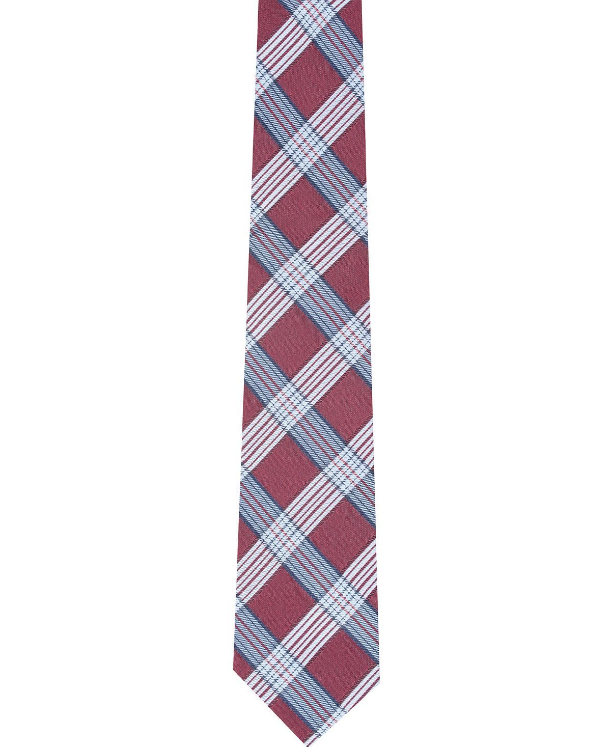 Nautica Judson Plaid Slim Tie Red
