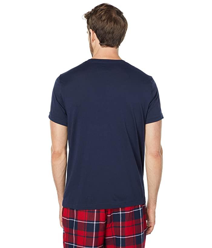 Nautica Men's Flannel Pajama Set deep anchor heather