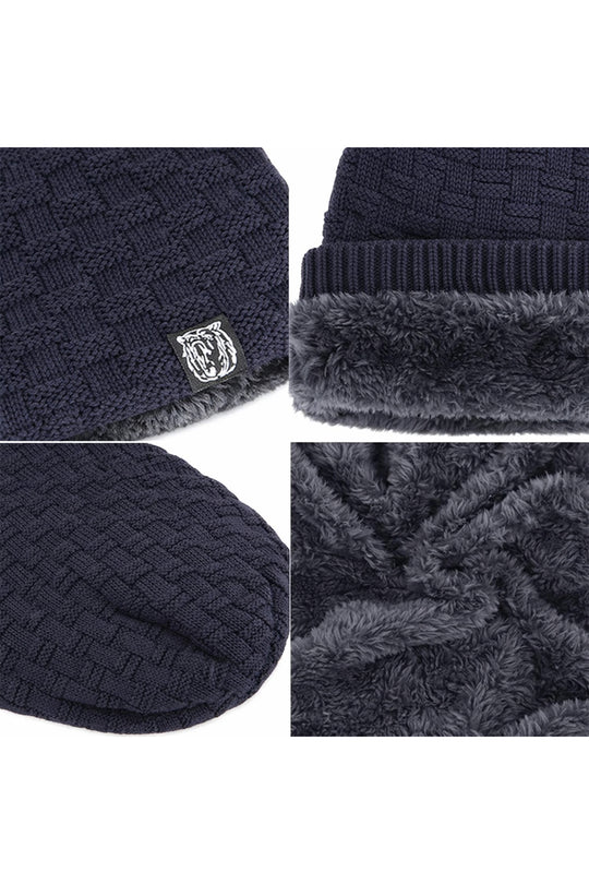 Navy Cozy Bear Slouch Beanie