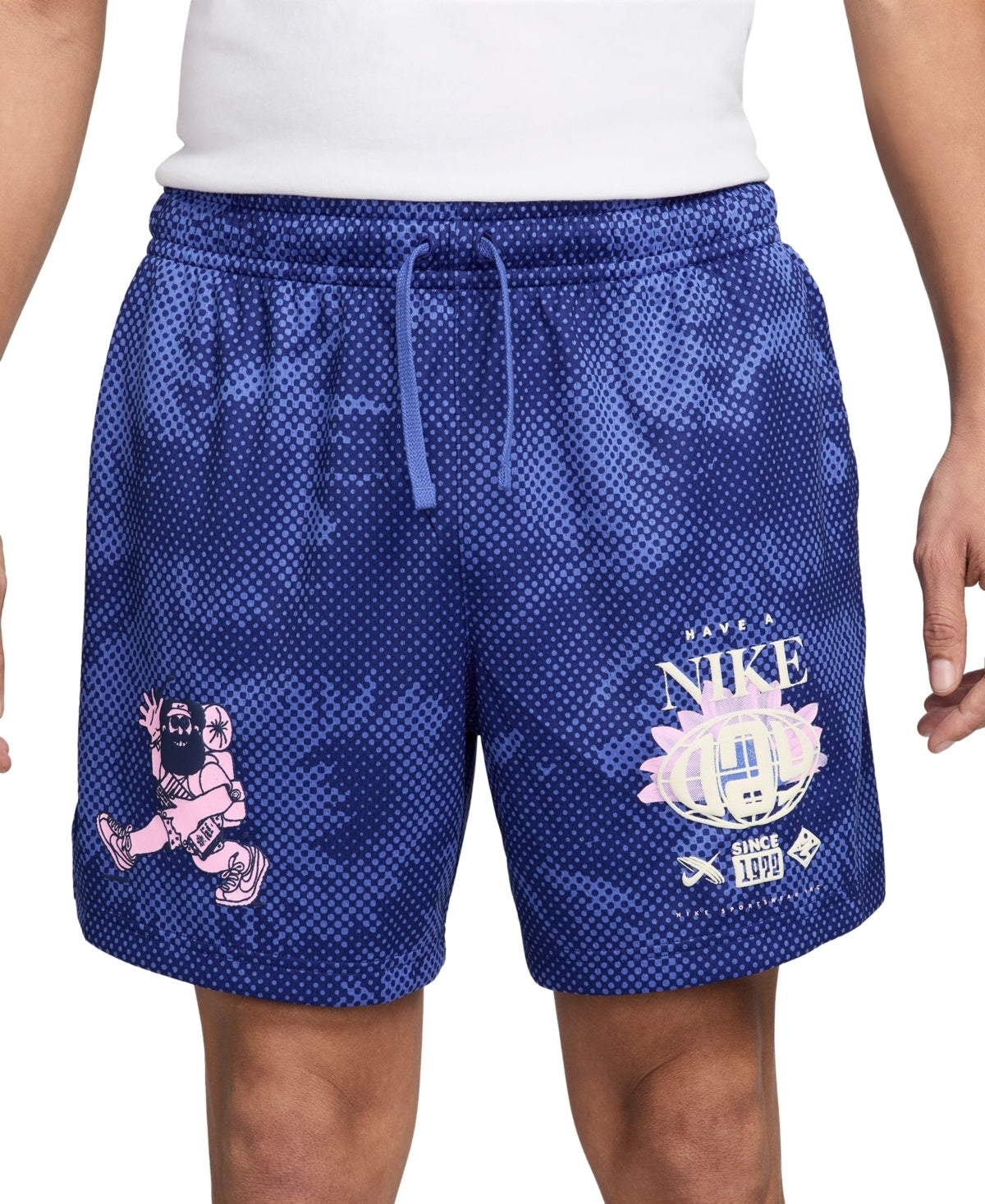 Nike Club Mesh Flow Dayhike Shorts - Comet Blue/Deep Royal Blue Size