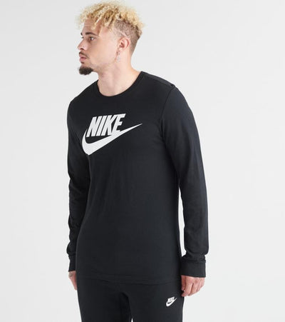Nike Sportswear Long - Sleeve T - Shirt Black/White T - shirts Black/White