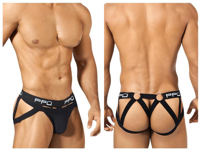 PPU Black Multi Strap Jockstrap