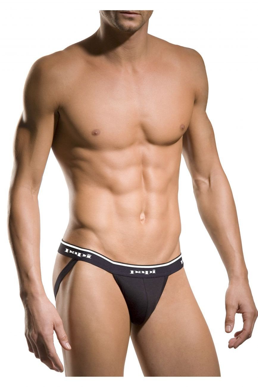 Papi Black Red Turquoise 705910-999 3-pack Rib Jockstraps