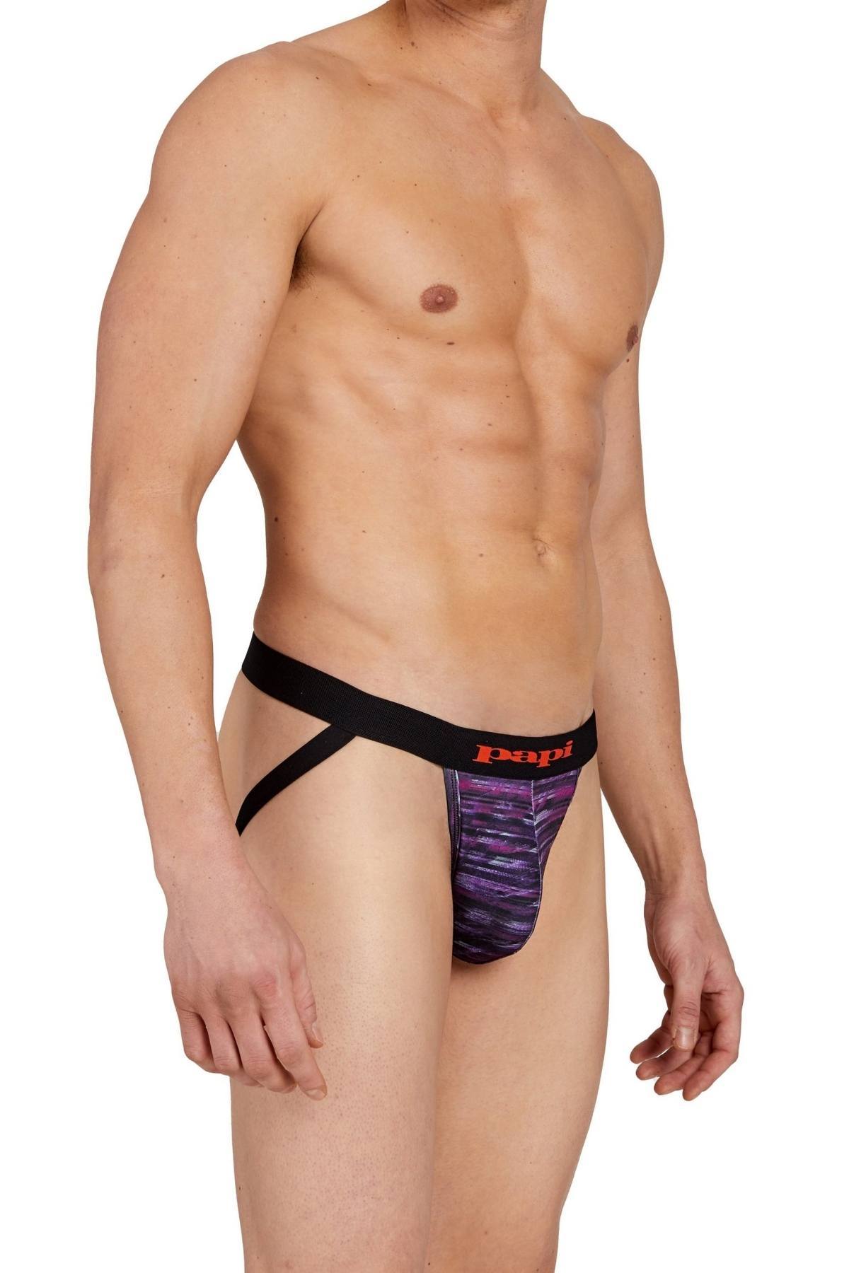 Papi Red Glitch Print Jock