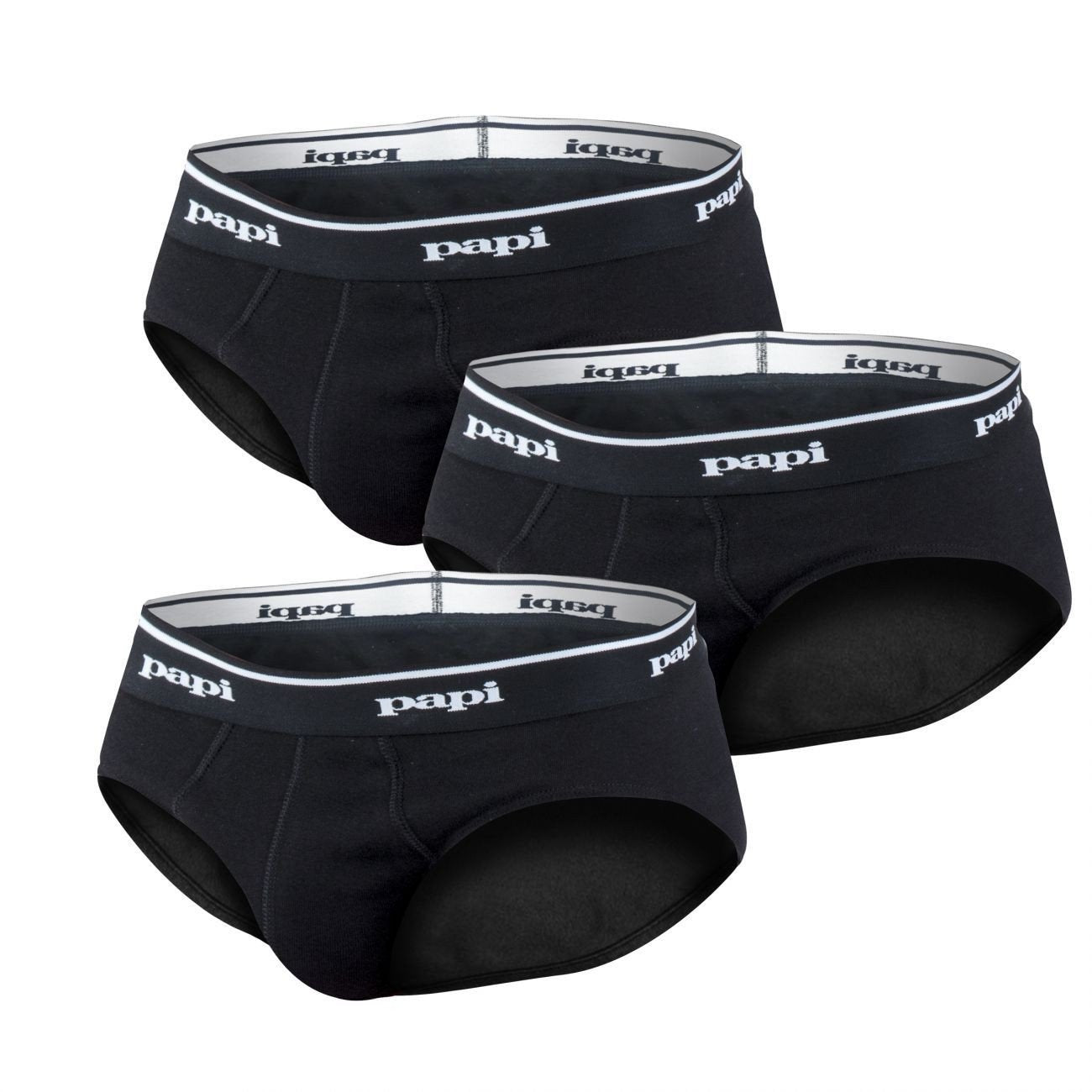 Papi black 554101-001 3PK Low Rise Briefs
