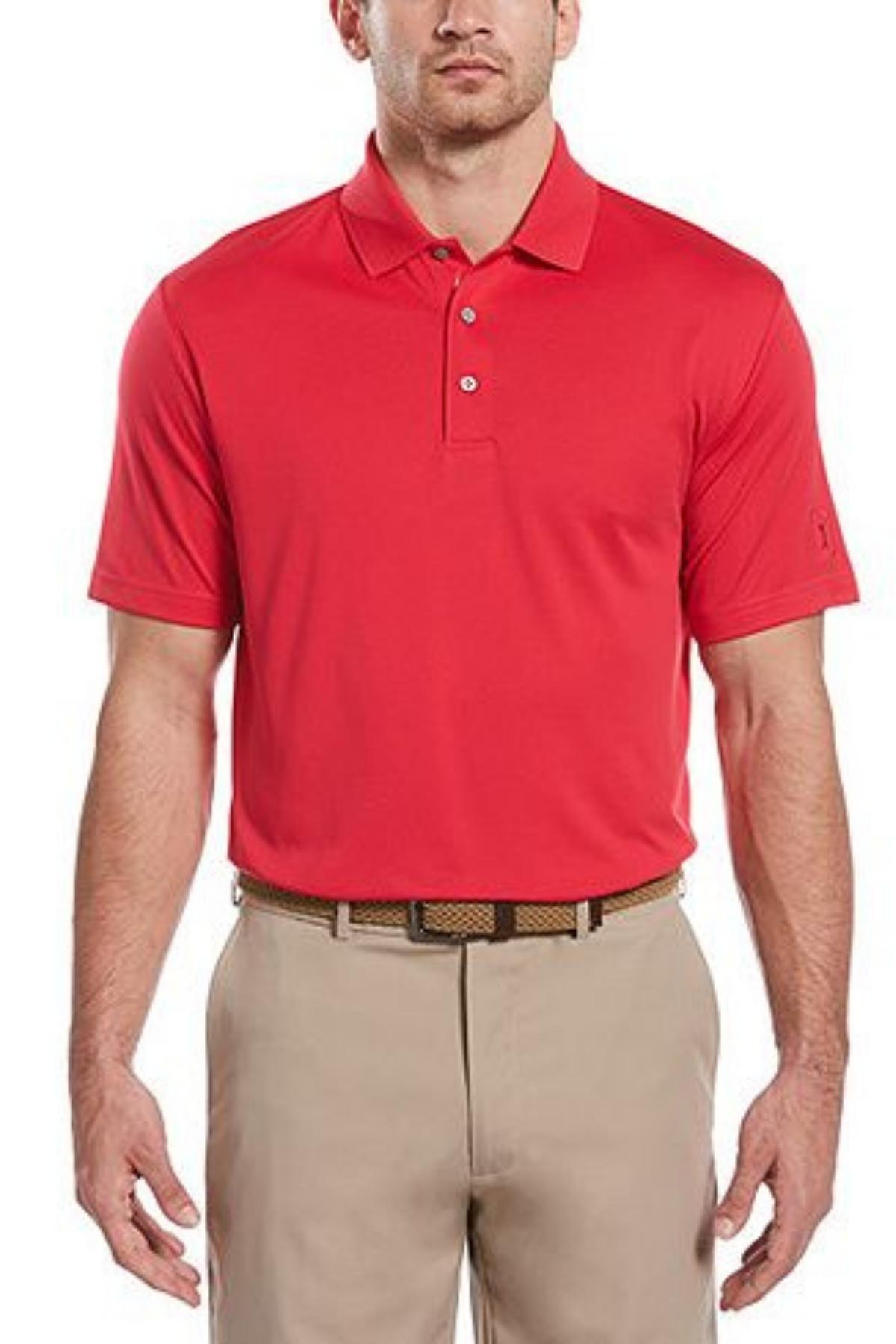 Pga Tour Big & Tall Airflux Solid Mesh Polo Shirt Virtual Pi