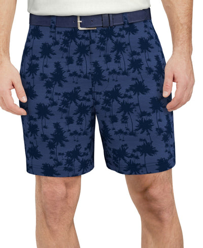Pga Tour Men's Shadow Palm Printed 8" Golf Shorts - Insignia Blue