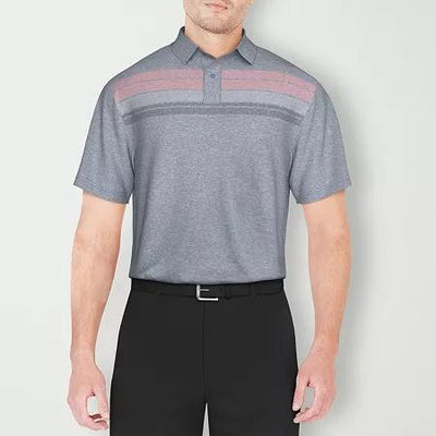 Pga Tour Stretch Moisture - Wicking Chest Stripe Golf Polo Shirt - Tradedawn