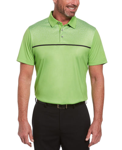 Pga Tour Textured-print Polo Shirt Jasmine Green