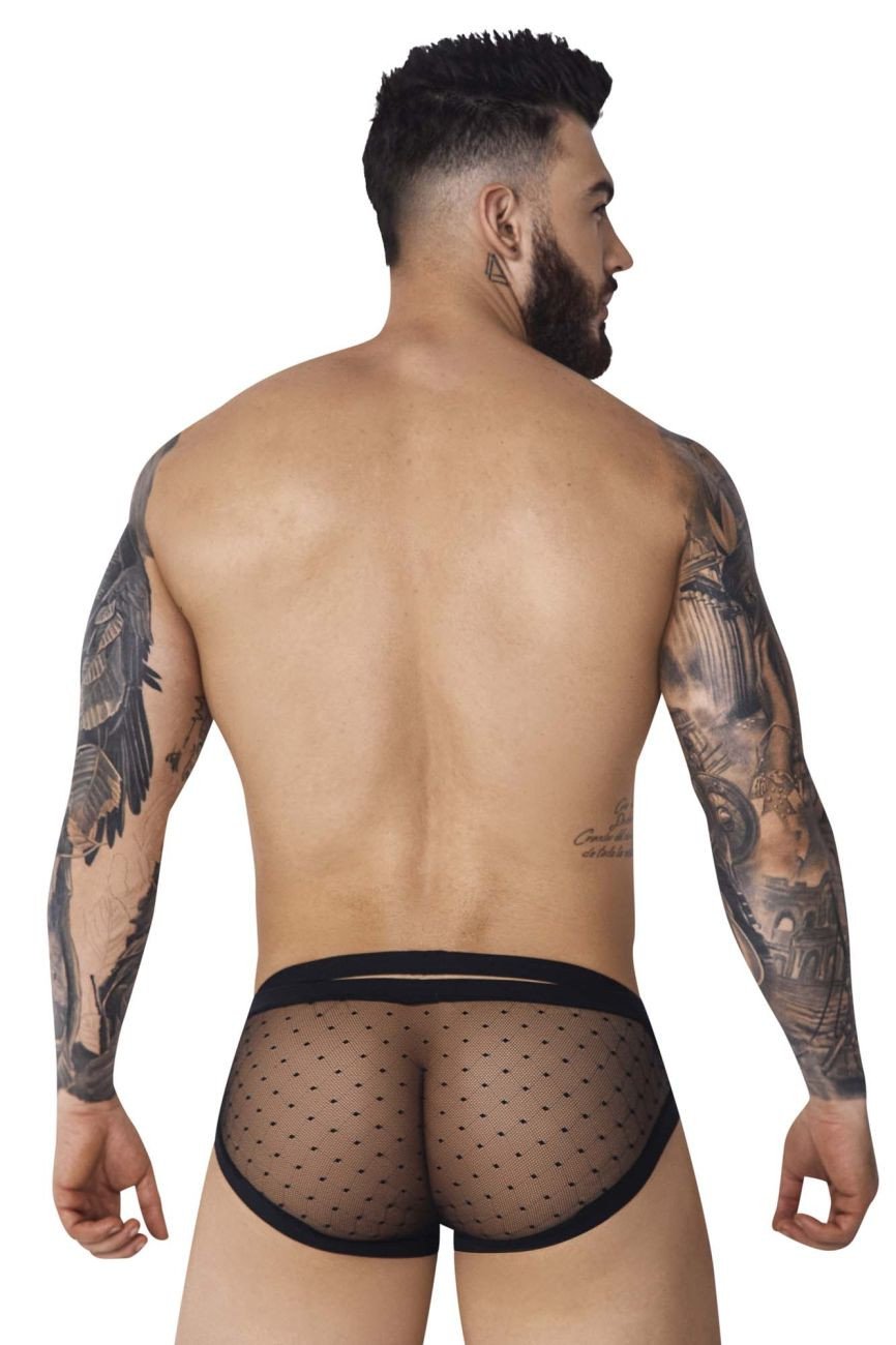 Pikante Black PIK 1093 Oomph Mesh Brief