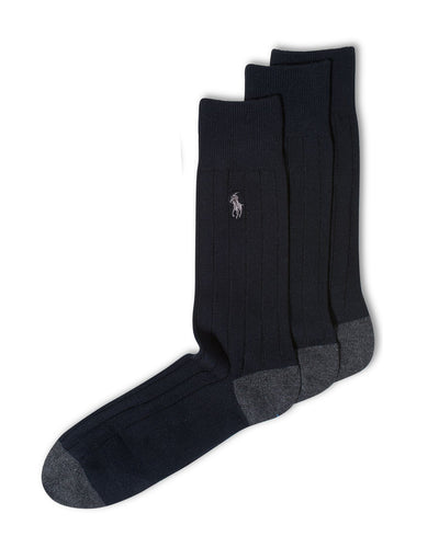 Polo Ralph Lauren 3-Pack Soft Touch Rib Dress Socks