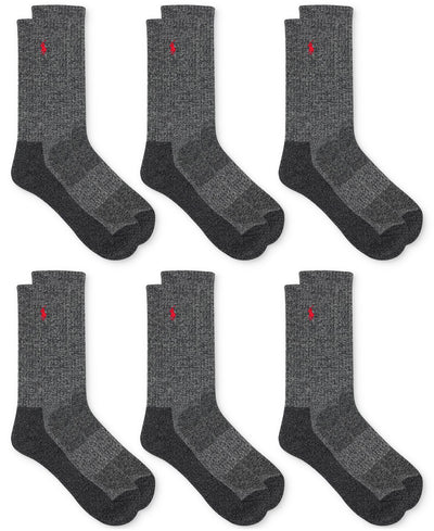 Polo Ralph Lauren 6-Pk. Performance Red Pony Crew Socks